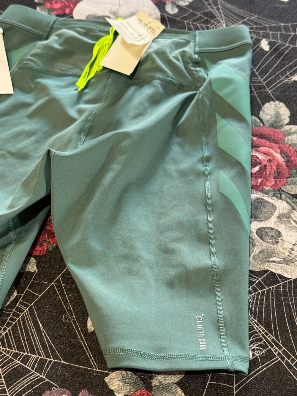 NWT Adidas Adizero Archive Running Shorts Half Tights Men's Green Teal Sz M